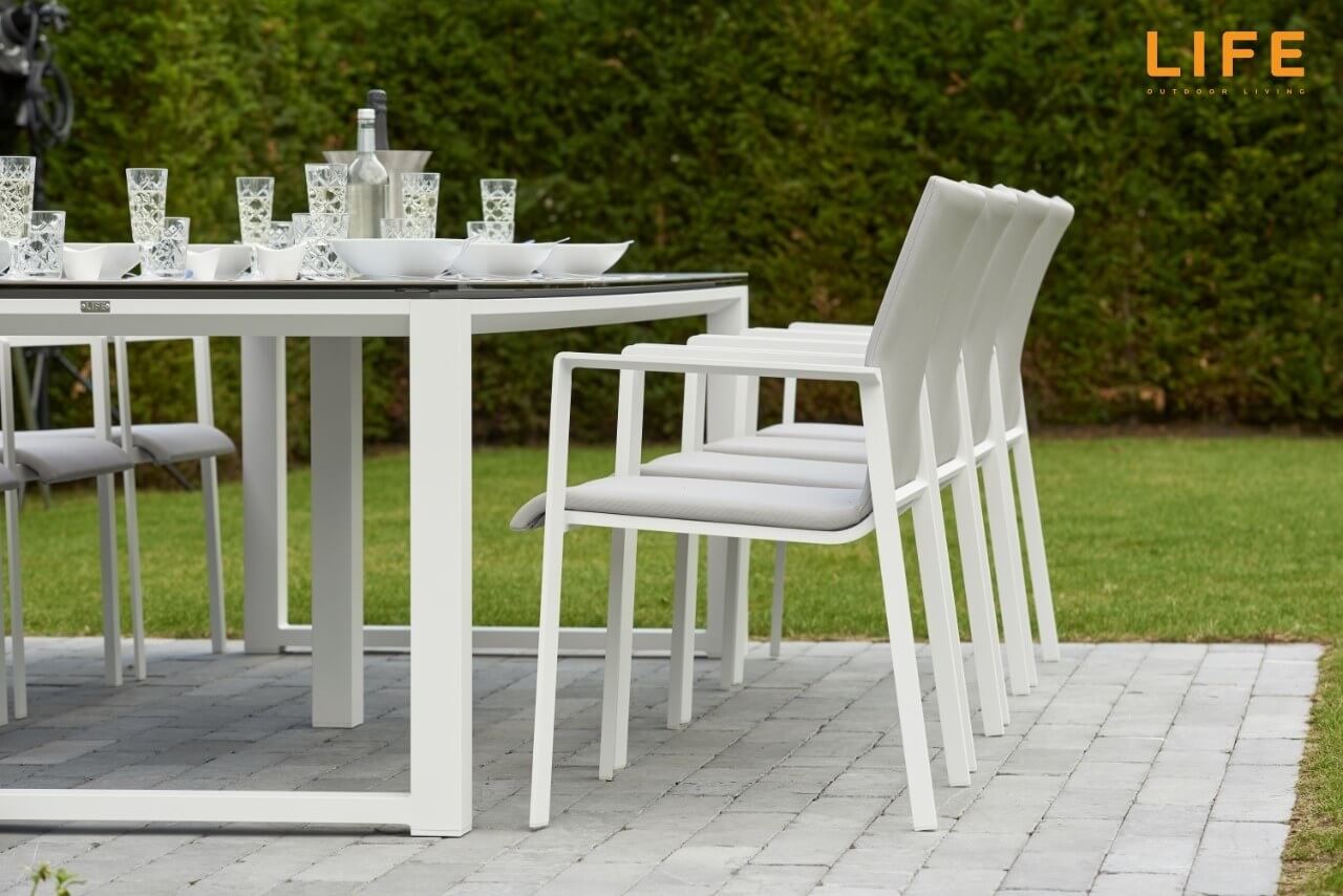 Aluminium Dining Set Primavera - Sense Stuehle