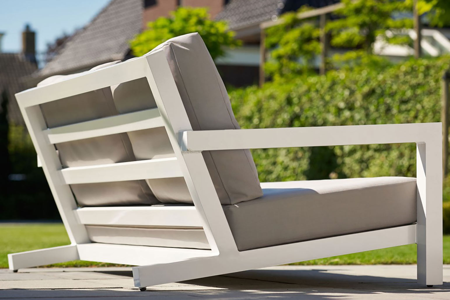 Aluminium Lounge Bloch 4-Personen Weiß