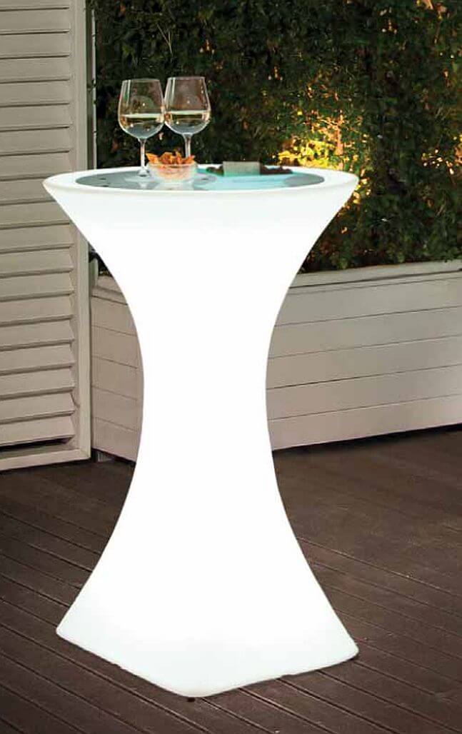 Beleuchteter Stehtisch "Brazil" italienisches Design: Gartenmode.de