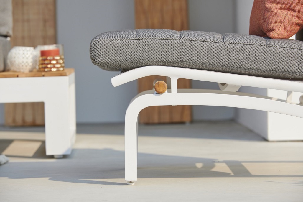 Soho Lounge Set mit Sesseln 4-Personen White/Teak