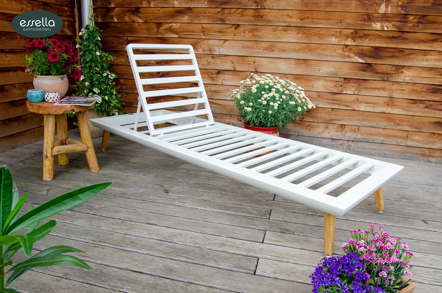 Aluminium Sonnenliege Medan mit verstellbarer Rückenlehne