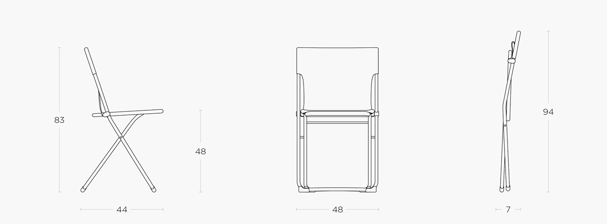 Balcony Set Kompakter Klappstuhl inkl. Tisch - Batyline® Iso