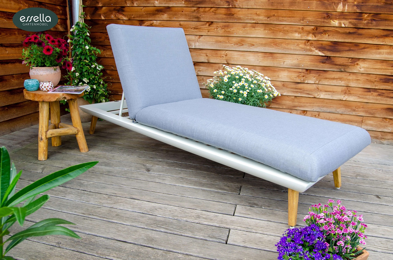 Aluminium Sonnenliege Medan mit verstellbarer Rückenlehne