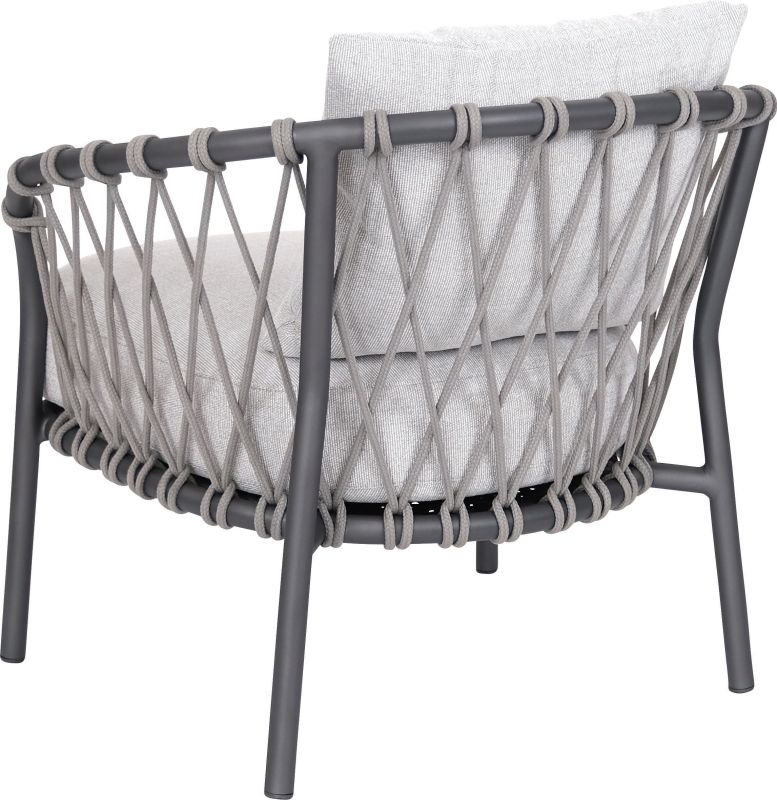 Aluminium Lounge-Sessel Klea Anthrazit/Perlgrau