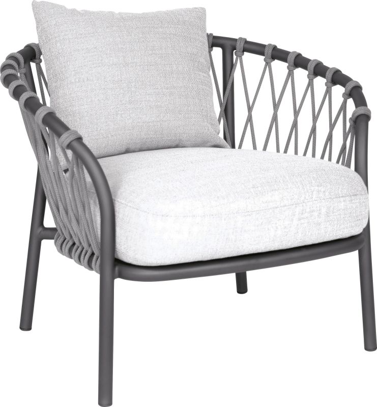 Aluminium Lounge-Sessel Klea Anthrazit/Perlgrau