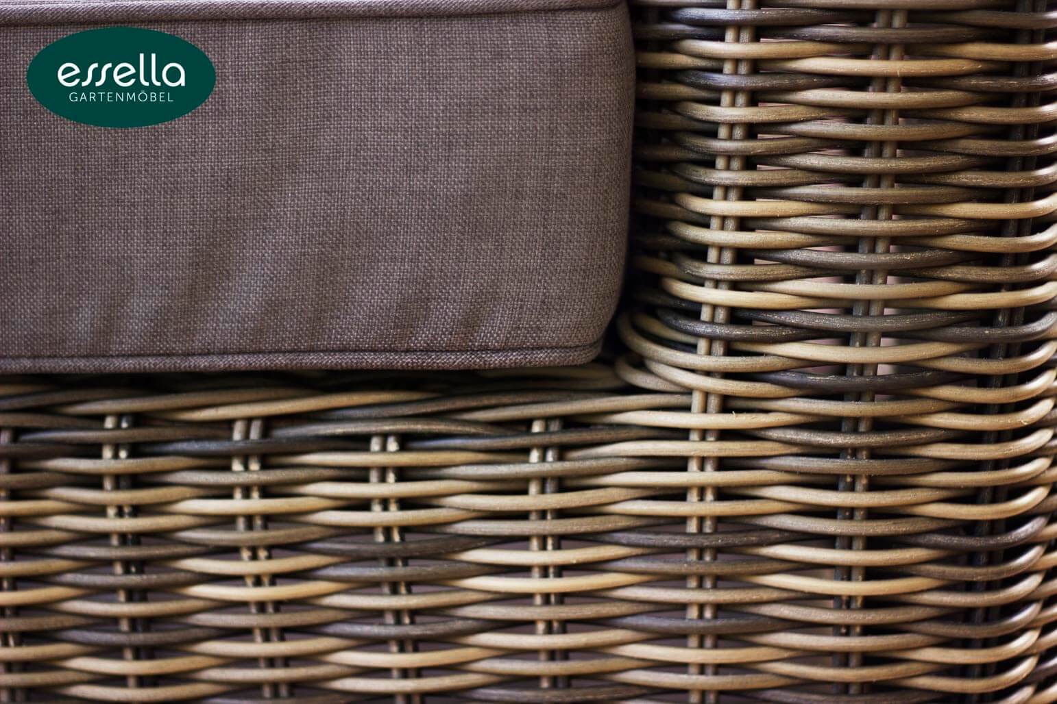 Essella Polyrattan Sitzgruppe "Cannes" : naturoptik : rundgeflecht : gartenmode.de