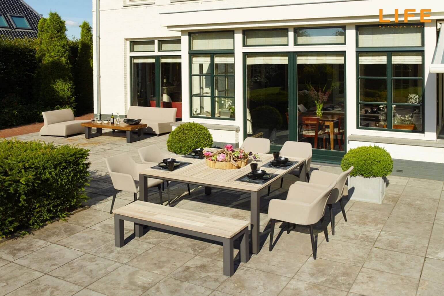 Aluminium Sitzgruppe Concept - Nuna Dining 8-Personen