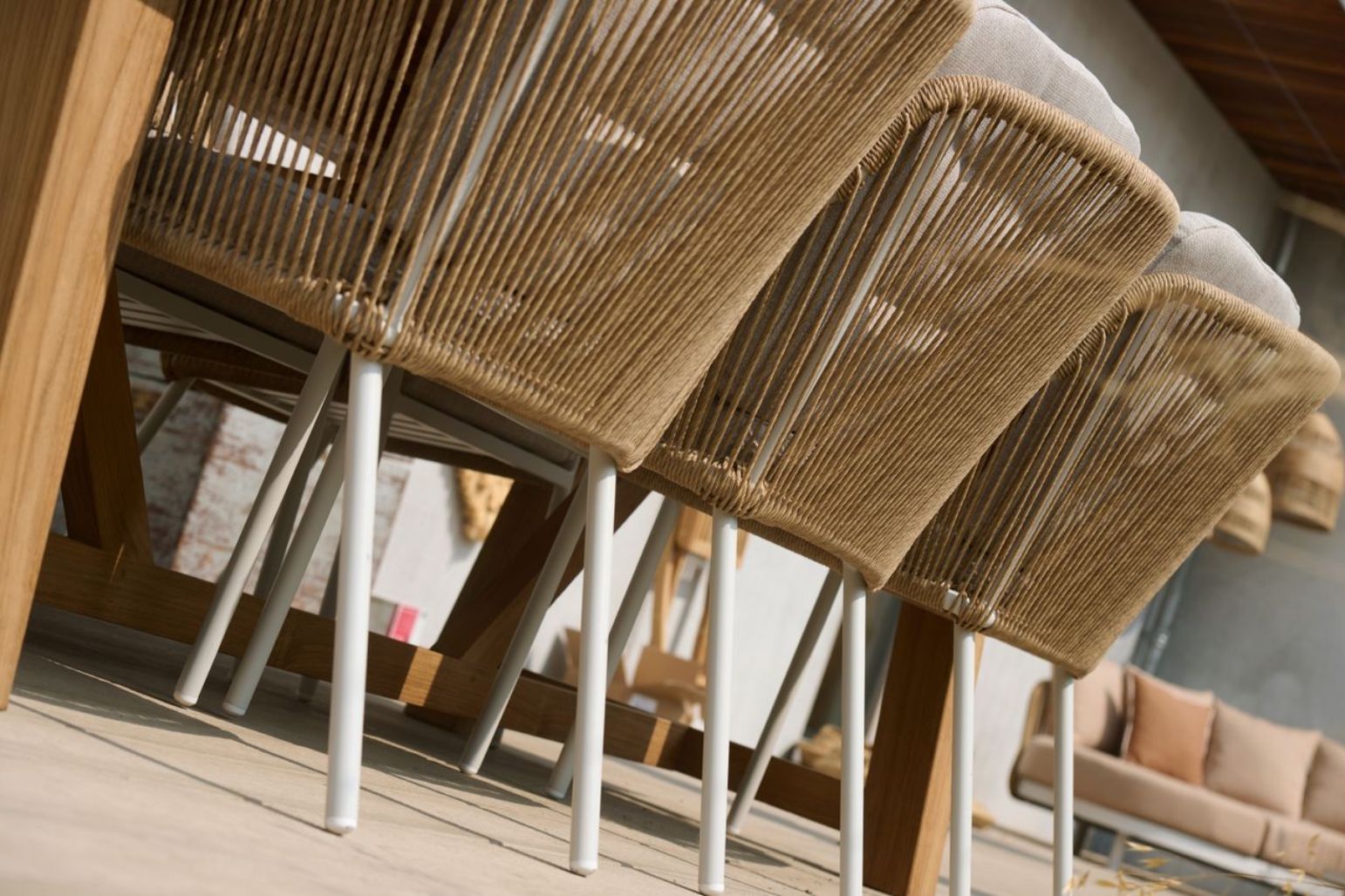 Essgruppe Cairo Rope Fremont Teak 6-Personen