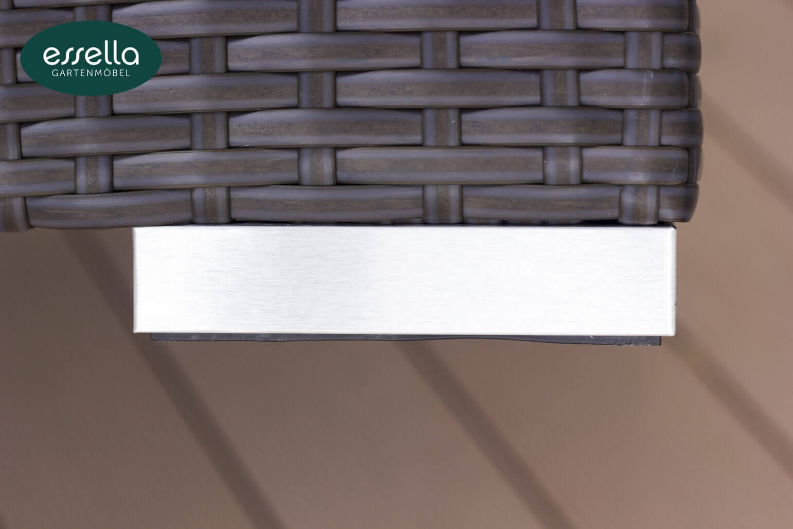 Essella Polyrattan Lounge "Monaco" : grau : flachgeflecht : gartenmode.de