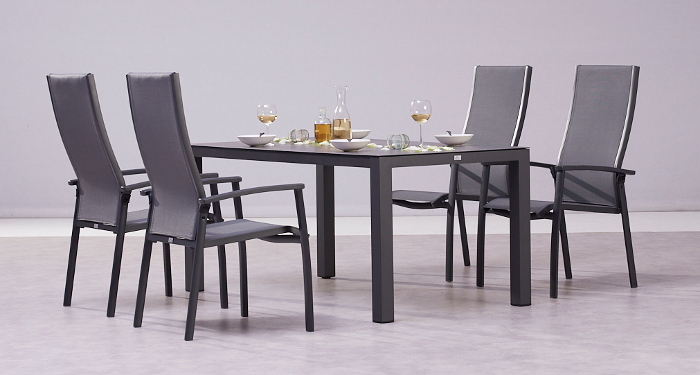 Stapelsessel Larino anthrazit/matt