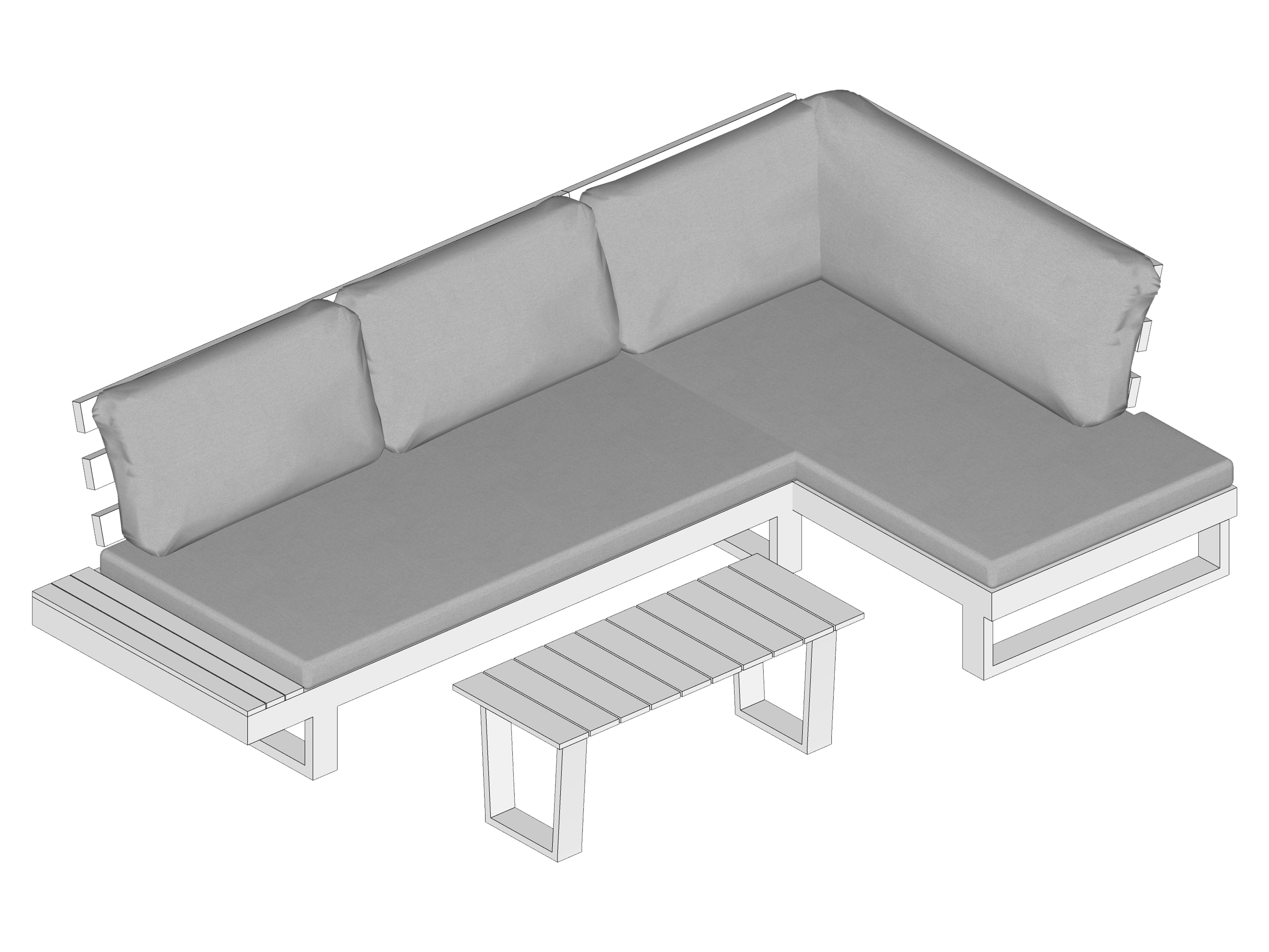 Aluminium Ecklounge Ibiza 4 Personen bei Gartenmode