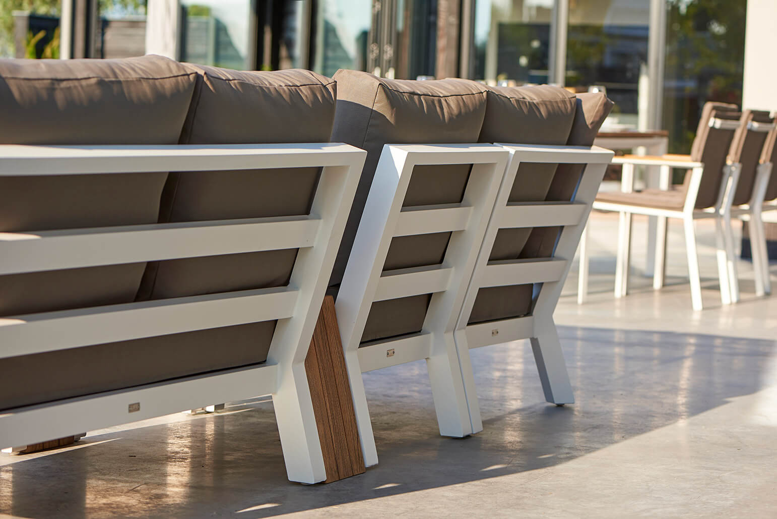 Life Aluminium Teakholt Lounge Timber white weiß