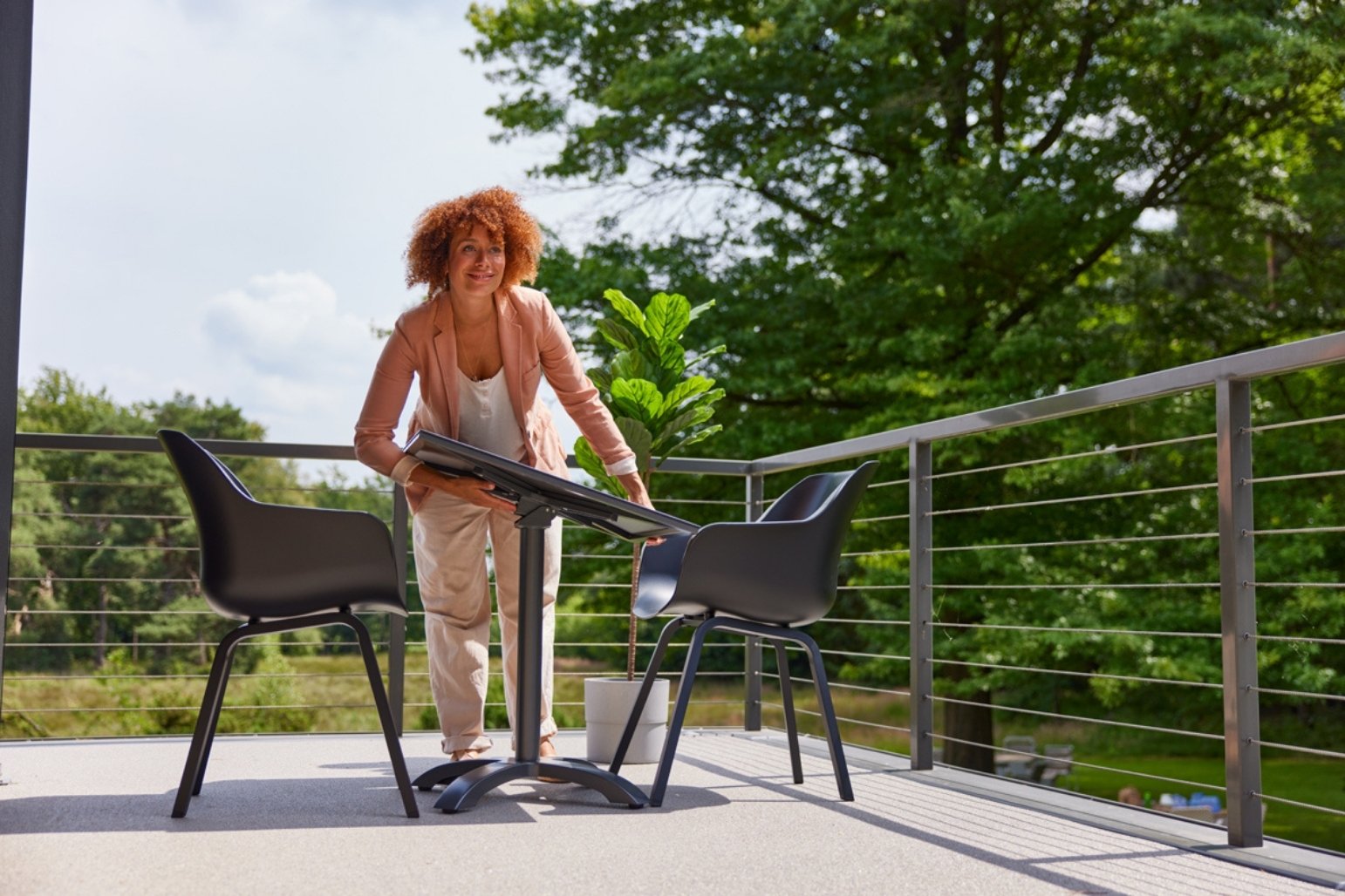 LeSoleil Element Sophie HPL Bistrotisch Balkon Set 2 Personen