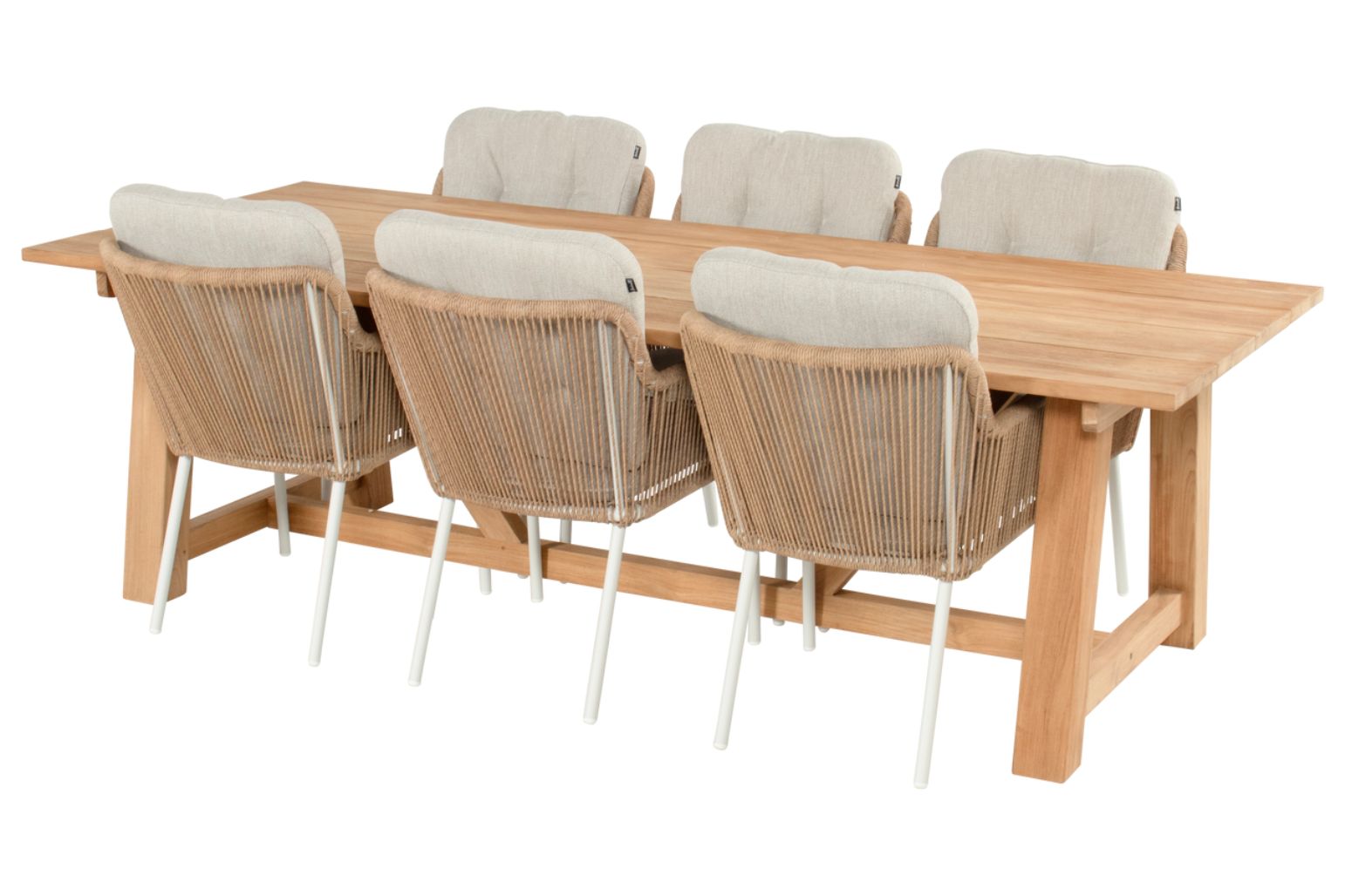 Essgruppe Cairo Rope Fremont Teak 6-Personen