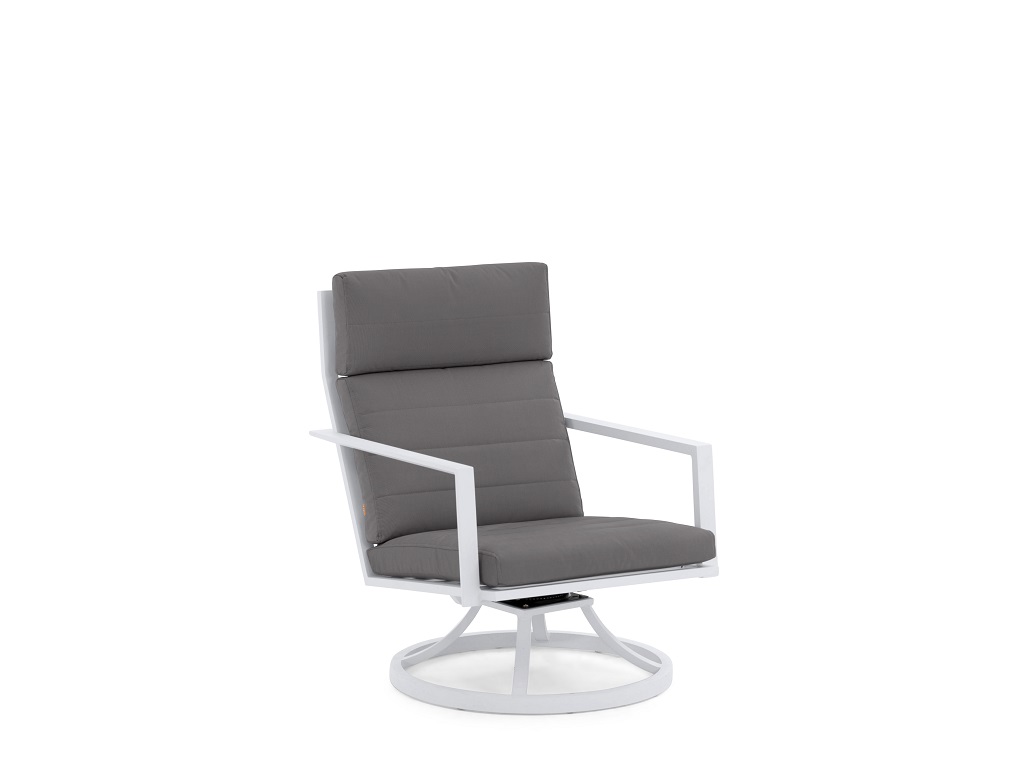 Aluminium Relax-Sessel Maroon 360 drehbar
