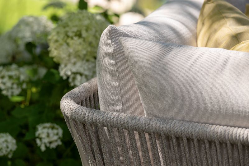 Aluminium Kordel Lounge Romy Greige/Vanilla