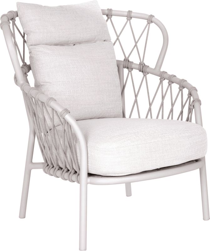 Aluminium Kordel Pfauen-Sessel Klea