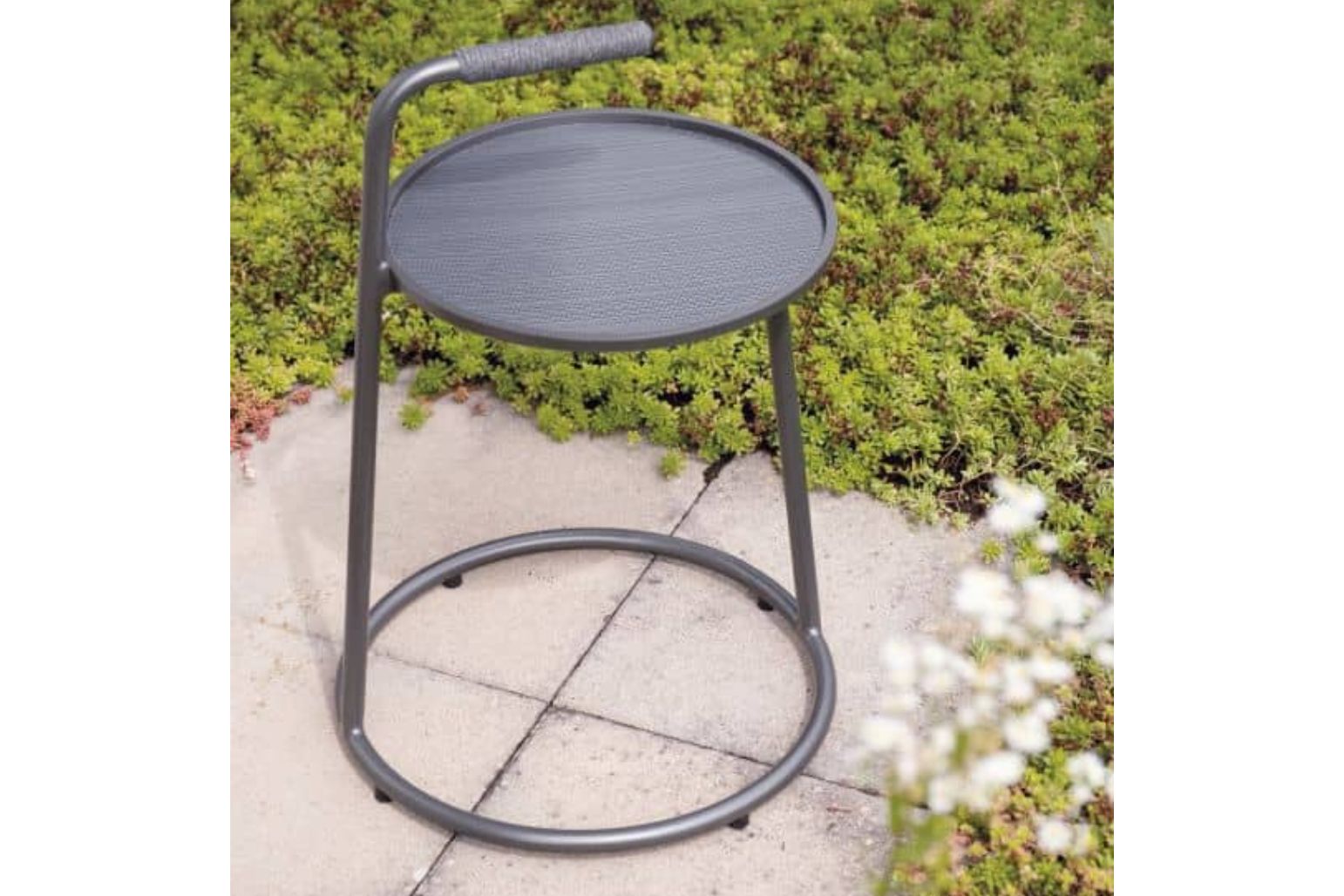 Beistelltisch Edi Aluminium Anthrazit/Karbon