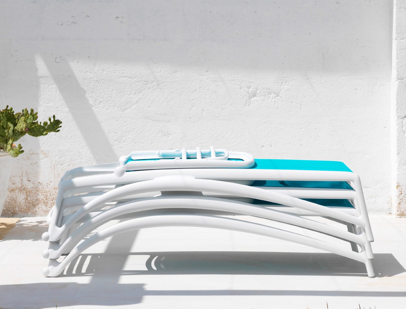 2er Set Sonnenliege Atlantico mit Beistelltisch