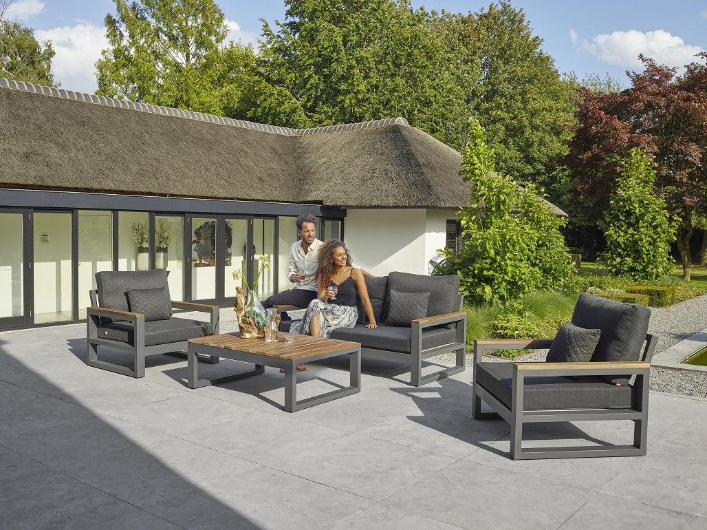 Soho Lounge 4-Personen Lava/Teak