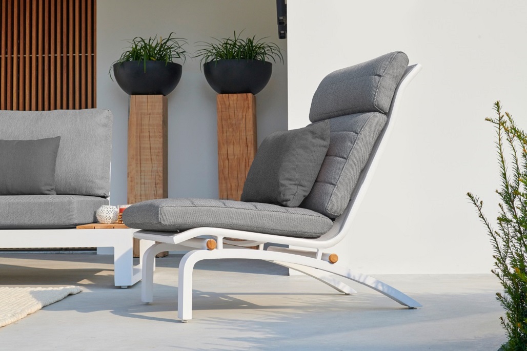 Soho Lounge Set mit Sesseln 4-Personen White/Teak