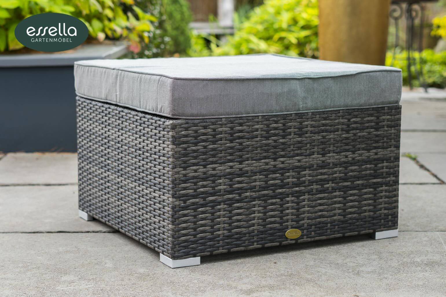 Polyrattan Sonnenliege Capri Flachgeflecht