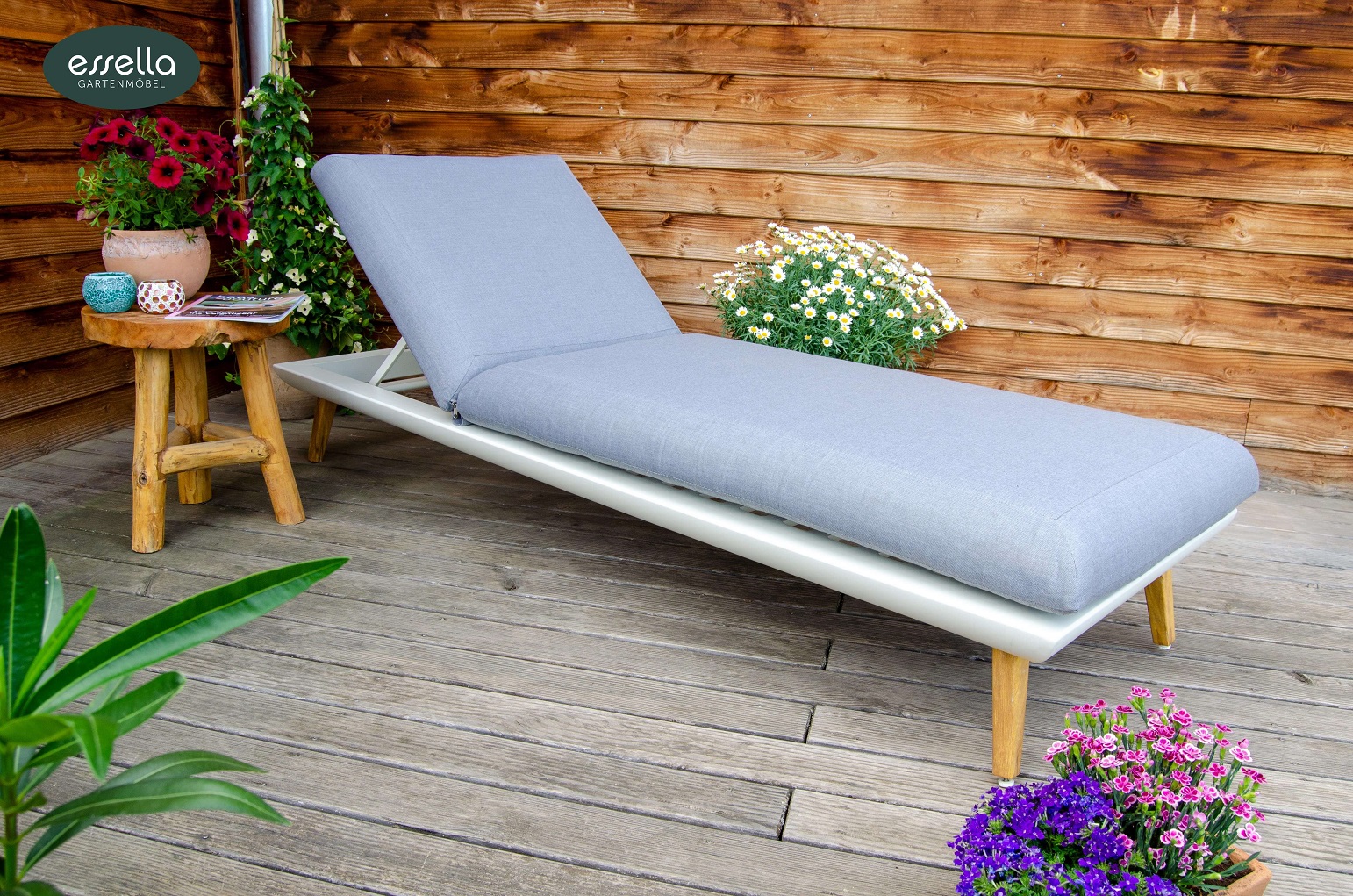 Aluminium Sonnenliege Medan mit verstellbarer Rückenlehne