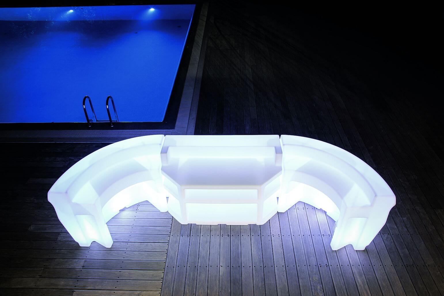 LED beleuchtetes Bar-Set "Zanzibar" italienisches Design: Gartenmode.de