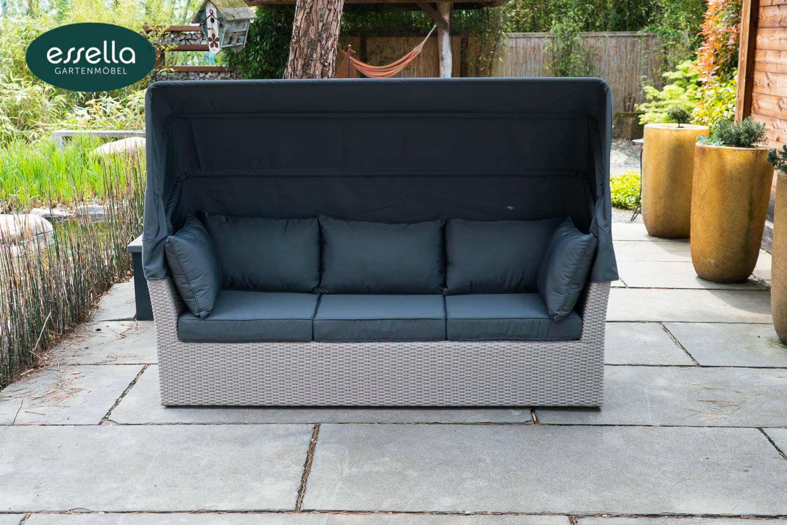 Polyrattan Sonneninsel Malibu Rundgeflecht