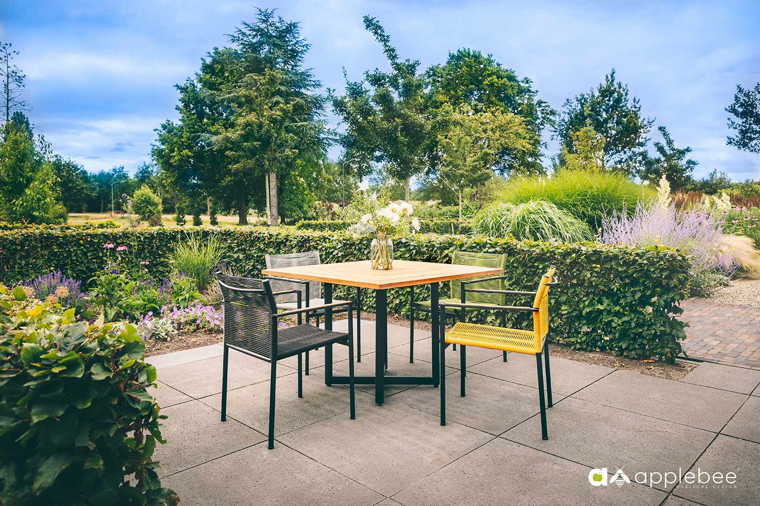 Apple Bee Teakholz Sitzgruppe Jakarta 4-Personen 