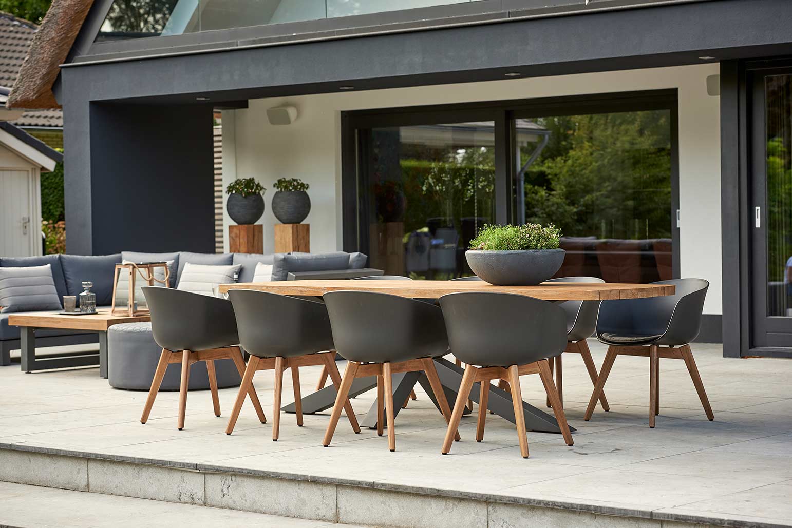 Teakholz Sitzgruppe Timor Oval 8-Personen