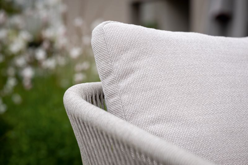 Aluminium Stapelsessel Jella Kordel Greige/Vanilla