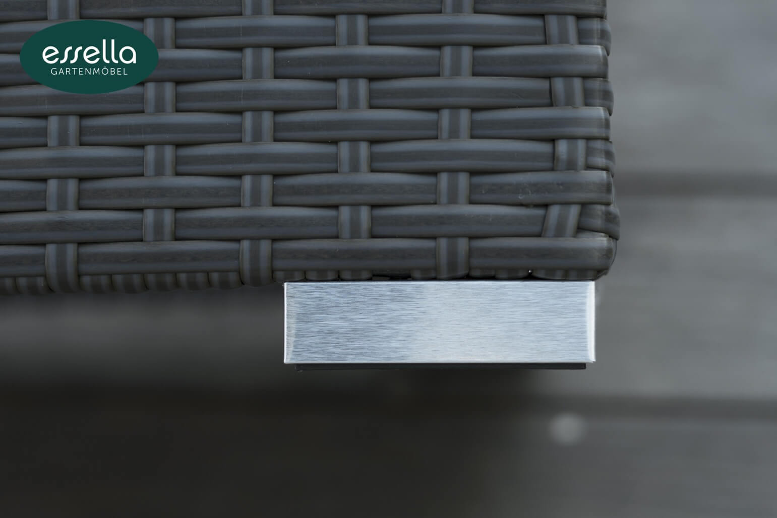Essella Polyrattan Lounge "Palm Beach" : grau : flachgeflecht : gartenmode.de