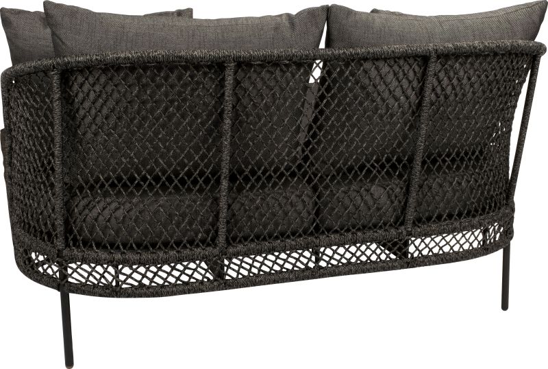 Aluminium Doppelliege Odea Schwarz/Seidenschwarz