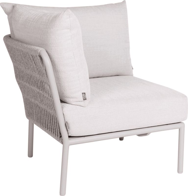 Aluminium Kordel Lounge Romy Greige/Vanilla